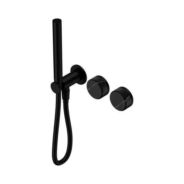 Serenity Progressive Shower System With Marquina Black Handle And Slim Shower Matte Black