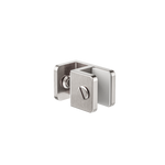 Load image into Gallery viewer, OVER-PANEL GLASS TO GLASS FITTING 10MM GLASS BRUSHED NICKEL
