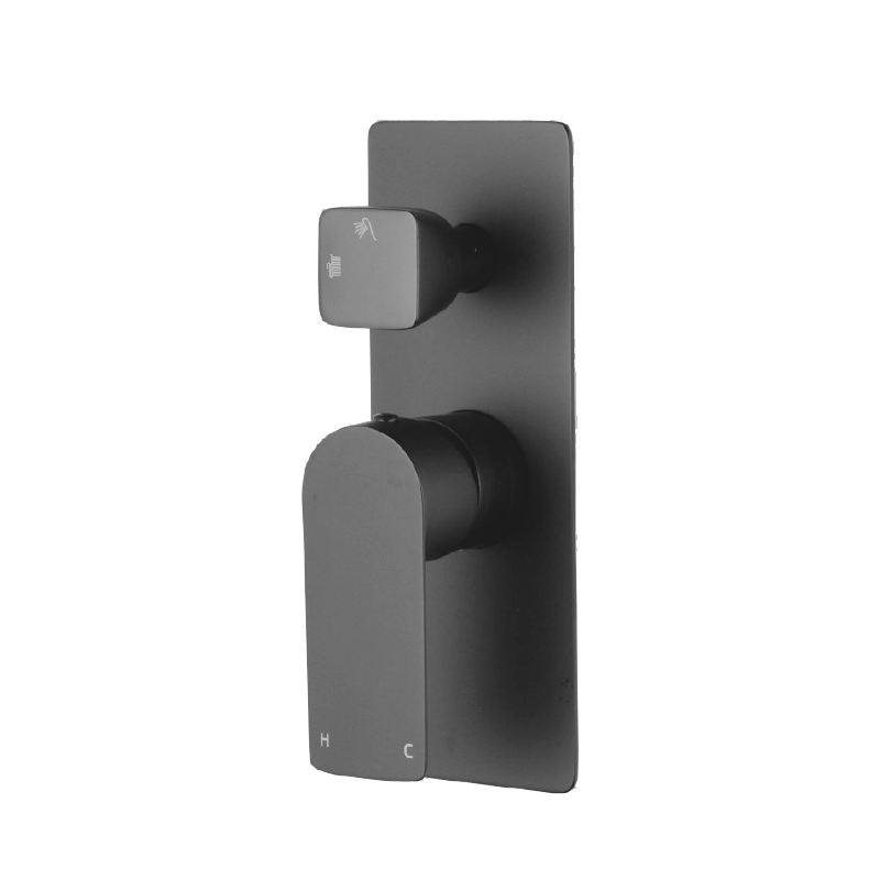 VOG Series Gun Metal Grey Wall Mixer with Diverter(color up)