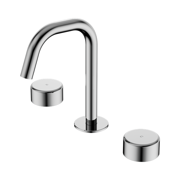 Serenity Basin Set Edge Spout With Metal Handle Chrome