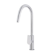 Round Paddle Piccola Pull Out Kitchen Mixer Tap - Polished Chrome