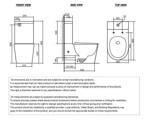 Radiant Toilet Suite Slim Seat Matte White