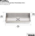 Load image into Gallery viewer, Prolific  44&quot; undermount single-bowl workstation kitchen sink
