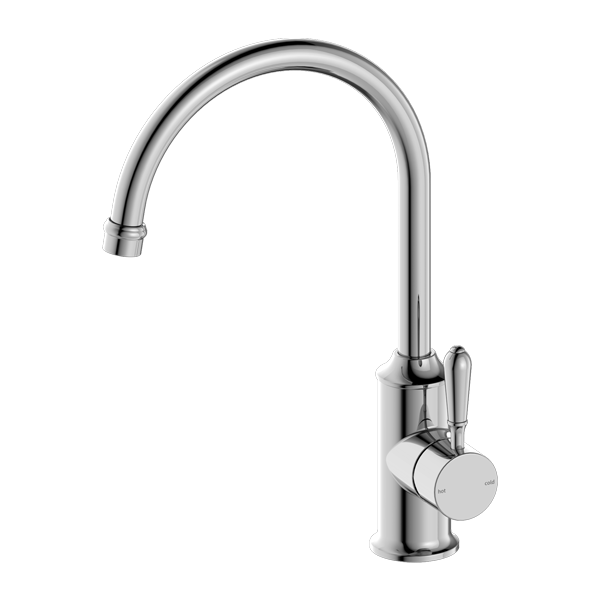 YORK KITCHEN MIXER GOOSNECK SPOUT WITH METAL LEVER CHROME