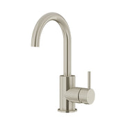 Round Gooseneck Basin Mixer with Cold Start - PVD Brushed Nickel