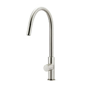 Round Pinless Piccola Pull Out Kitchen Mixer Tap - PVD Brushed Nickel