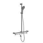 Load image into Gallery viewer, MECCA CARE 32MM T BAR GRAB RAIL AND ADJUSTABLE SHOWER SET 1100X750MM GUN METAL
