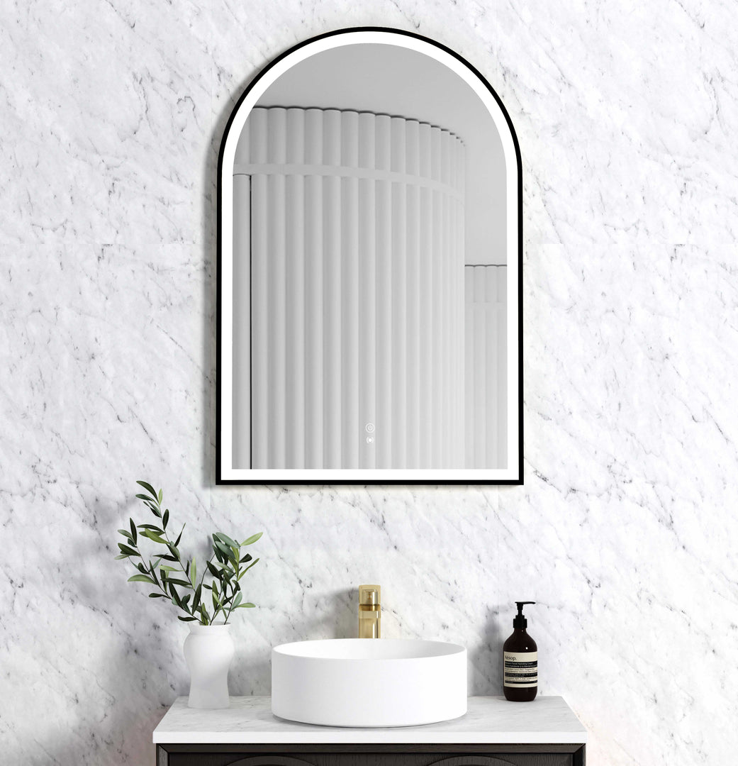 LED Archie Metal Frame Mirror 900x600