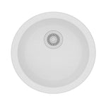 Load image into Gallery viewer, Round White Arete Stone Granite Single Bowl Stone Kitchen Sink 460mm
