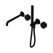 Serenity Progressive Shower System With Spout With Metal Handle And Slim Shower Matte Black