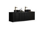 Load image into Gallery viewer, Kliff Modern Wall Hung PVC Cabinet Matte Black
