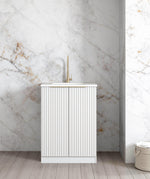 Load image into Gallery viewer, Mini Laundry 650mm Noosa White with Natural Pure White Top
