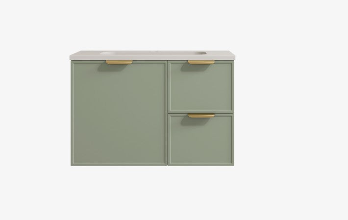 Madura Federation Wall Hung Vanity Olive Green