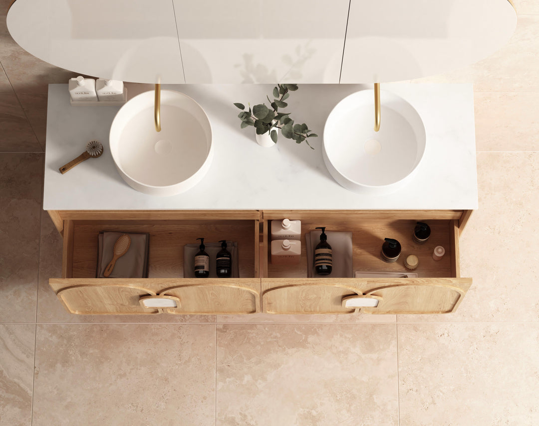 Laguna Natural Oak Wall Hung Vanity