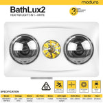 Load image into Gallery viewer, BathLux2 White  2 HEAT 3 IN 1 BATHROOM HEATER
