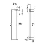 Load image into Gallery viewer, MECCA 240V SINGLE VERTICAL HEATED TOWEL RAIL GUN METAL
