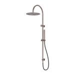 Load image into Gallery viewer, Zen SS316L Twin Shower With Outdoor Shower Hose Brushed Bronze
