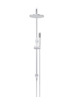 Load image into Gallery viewer, Round Combination Shower Rail 200mm Rose, Single Function Hand Shower - Polished Chrome
