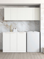 Load image into Gallery viewer, Laundry Kit 1715B Noosa White with Natural Carrara Marble Top
