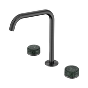 Serenity Bath/Kitchen Set Edge Spout With Verde Alpi Handle Gun Metal