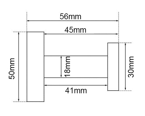 LUCID PIN Series Brushed Nickel Robe Hook