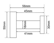 LUCID PIN Series Brushed Nickel Robe Hook