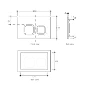 R&T Soft Square Low Rise Push Button Matte Black