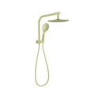 Load image into Gallery viewer, MECCA 2 IN 1 TWIN SHOWER BRUSHED GOLD
