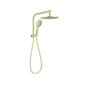 MECCA 2 IN 1 TWIN SHOWER BRUSHED GOLD