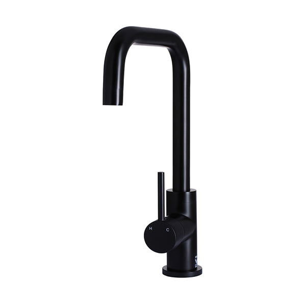 Round Kitchen Mixer Tap - Matte Black