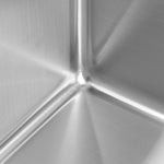 Load image into Gallery viewer, Round Corner Chrome Stainless Steel Handmade 1 and 1/2 Bowl Kitchen Sink 715*450*205mm
