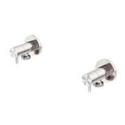 WASHING MACHINE TAP SET BRUSHED NICKEL