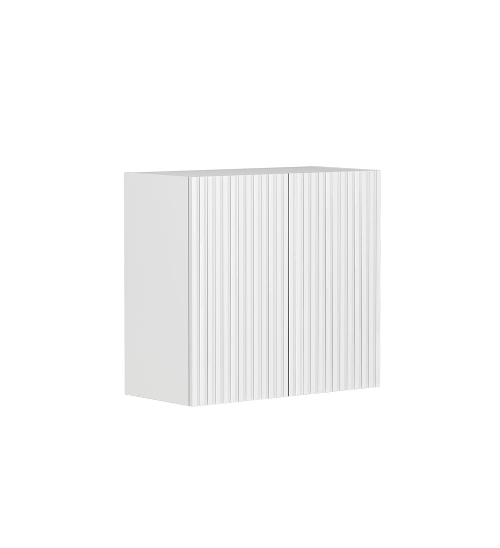 Noosa Laundry 630 Fluted White Wall Cabinet