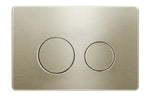 Load image into Gallery viewer, R&amp;T Round Brushed Gold Low Rise Flush Push Plate
