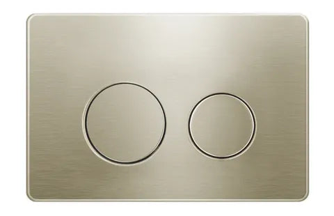 R&T Round Brushed Gold Low Rise Flush Push Plate