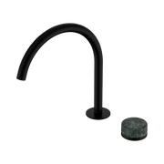 Serenity Progressive Bath/Kitchen Mixer Arc Spout With Verde Alpi Handle Matte Black