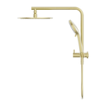 Load image into Gallery viewer, MECCA 2 IN 1 TWIN SHOWER BRUSHED GOLD
