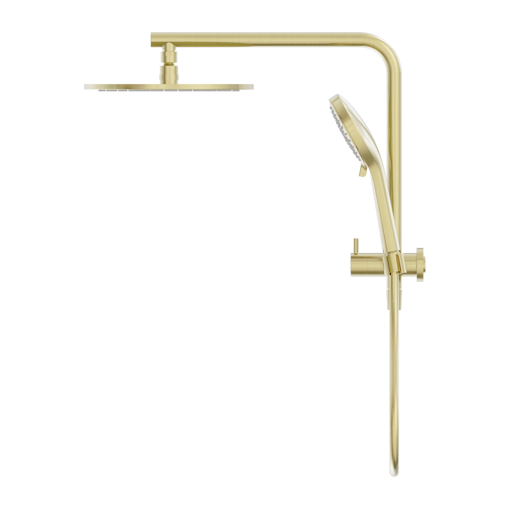 MECCA 2 IN 1 TWIN SHOWER BRUSHED GOLD