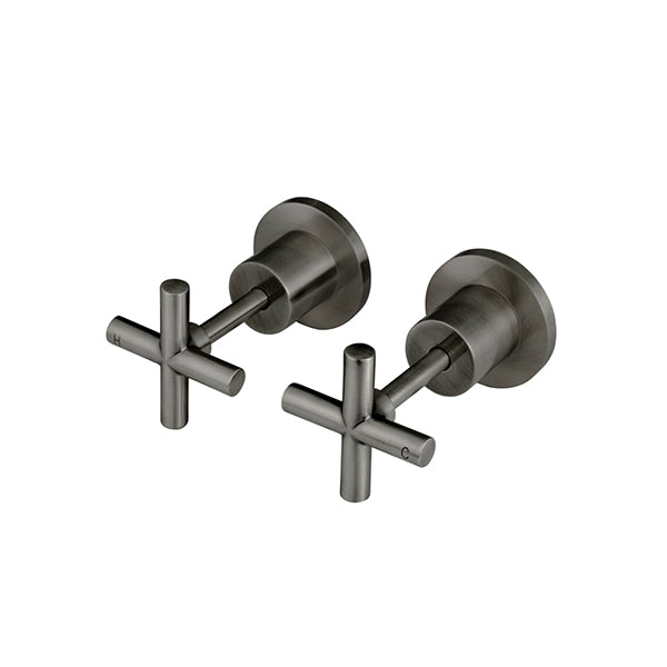 Round Cross Handle Jumper Valve Wall Top Assemblies - Shadow