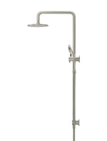 Load image into Gallery viewer, Round Combination Shower Rail 200mm Rose, Three Function Hand Shower - PVD Brushed Nickel
