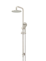 Load image into Gallery viewer, Round Combination Shower Rail 200mm Rose, Three Function Hand Shower - PVD Brushed Nickel
