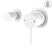 MECCA SHOWER MIXER WITH HORIZONTAL 2 WAY DIVERTOR MATTE WHITE