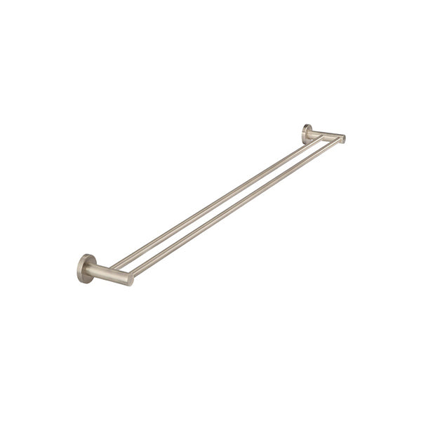 Round Double Towel Rail 900mm - Champagne