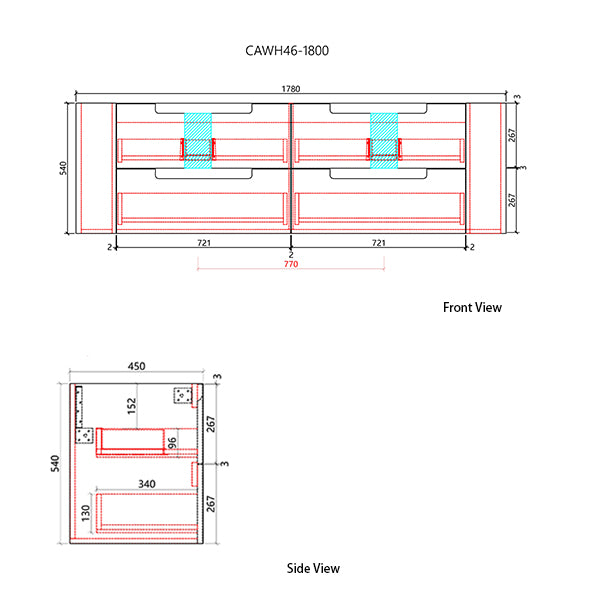 Curva Wall Hung Vanity