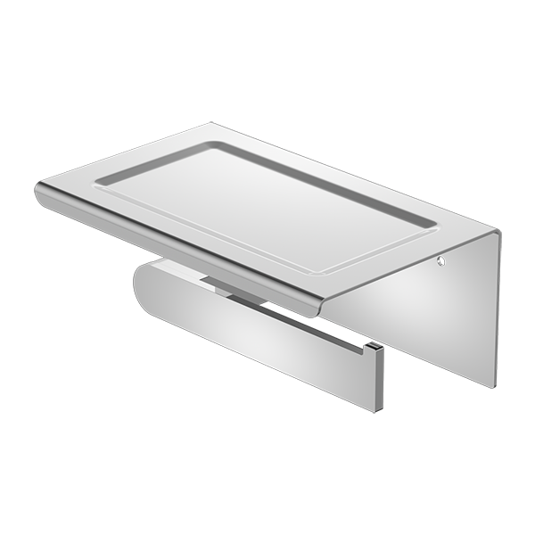 BIANCA TOILET ROLL HOLDER WITH PHONE HOLDER CHROME