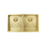 Load image into Gallery viewer, Kitchen Sink - Double Bowl 760 x 440 - Brushed Bronze Gold
