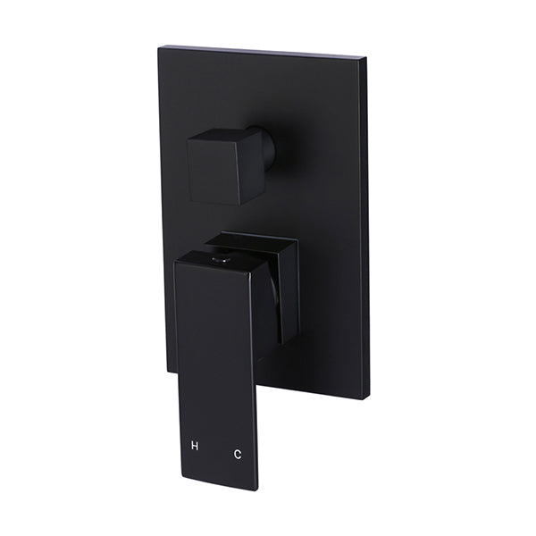 Square Diverter Mixer - Matte Black