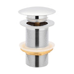 Load image into Gallery viewer, 32/40mm Mushroom Chrome Brass Basin Pop Up Waste without Overflow
