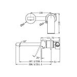 Load image into Gallery viewer, BIANCA WALL BASIN/BATH MIXER SEPARATE BACK PLATE 187MM BRUSHED GOLD
