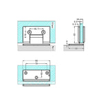 Load image into Gallery viewer, 90 DEGREE GLASS TO WALL SHOWER HINGE 10MM GLASS MATTE BLACK
